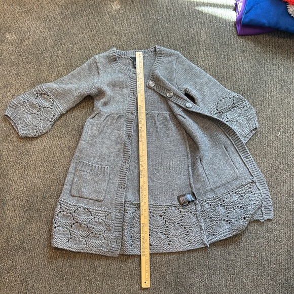 H&M crochet cardigan sweater grey xs - Picture 5 of 7